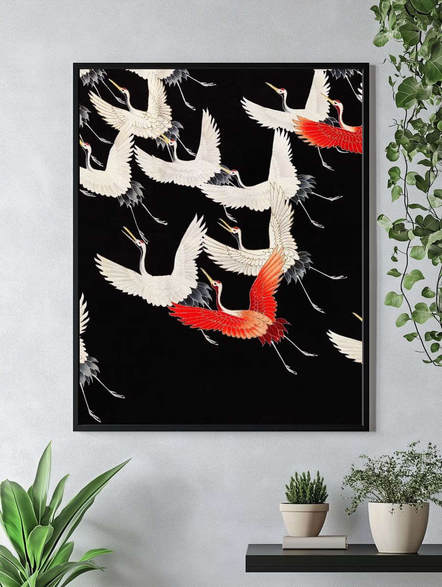 Furisode Myriad Flying Cranes (1910–1920). — room view 4