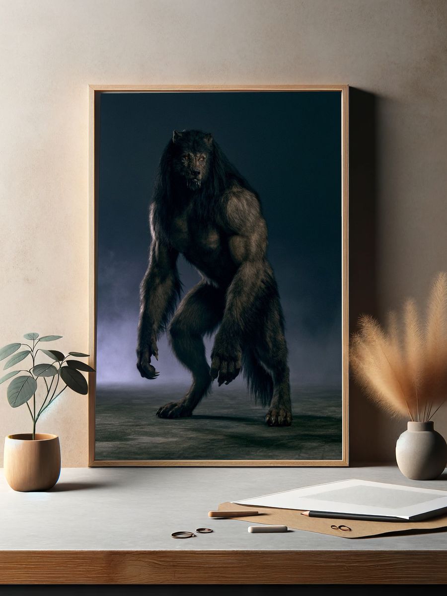 Werewolf Portrait Photography Poster. — room view 2