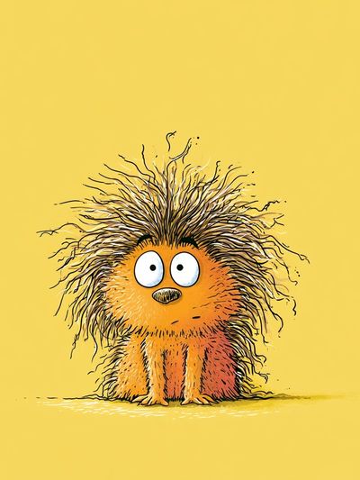 Cute Hedgehog Cartoon Poster.
