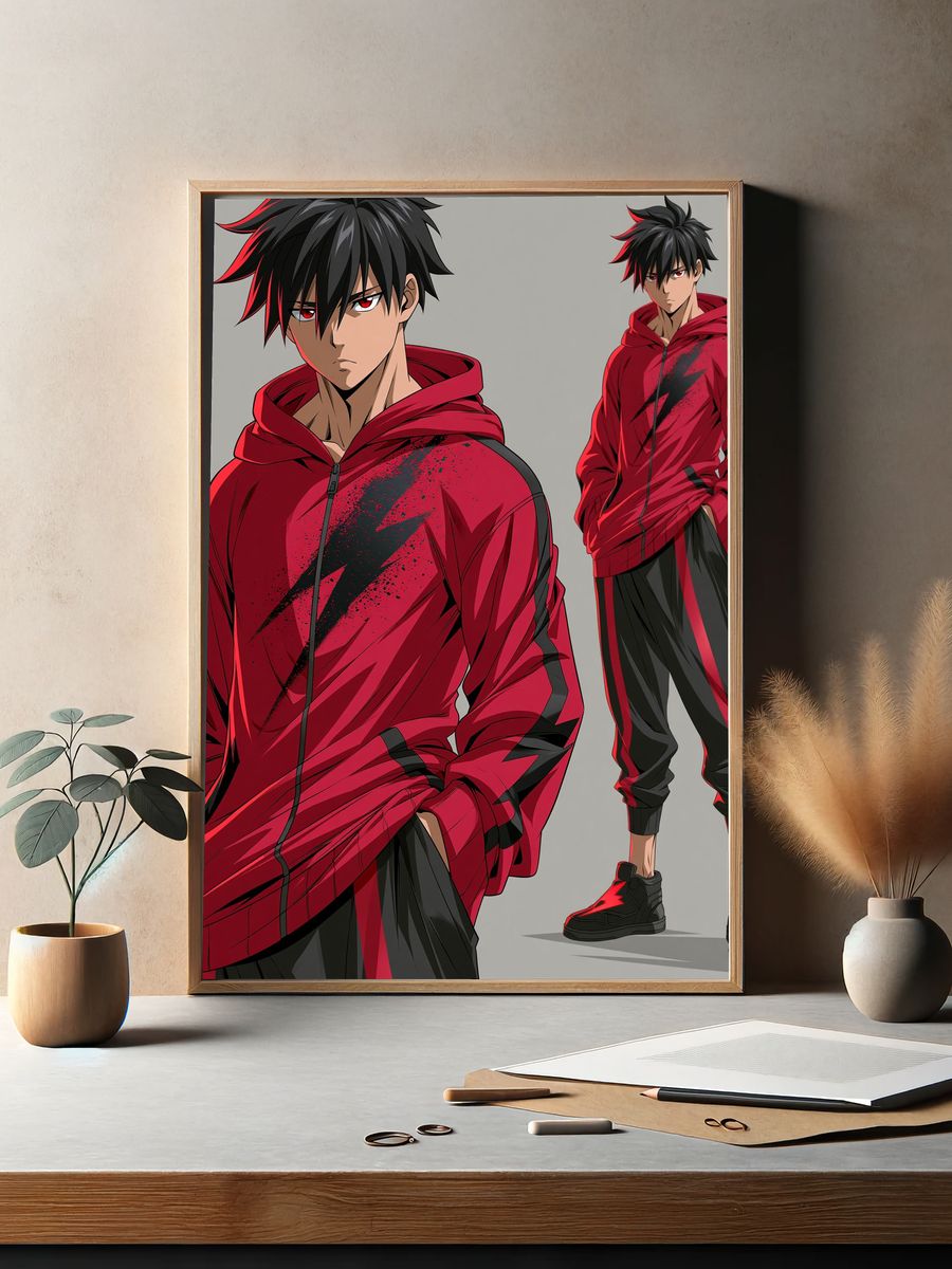 Anime Streetwear Character Print. — room view 2