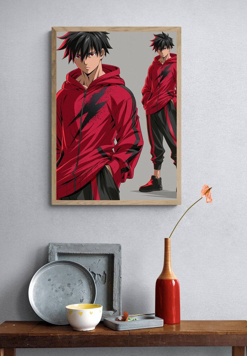 Anime Streetwear Character Print. — room view 3