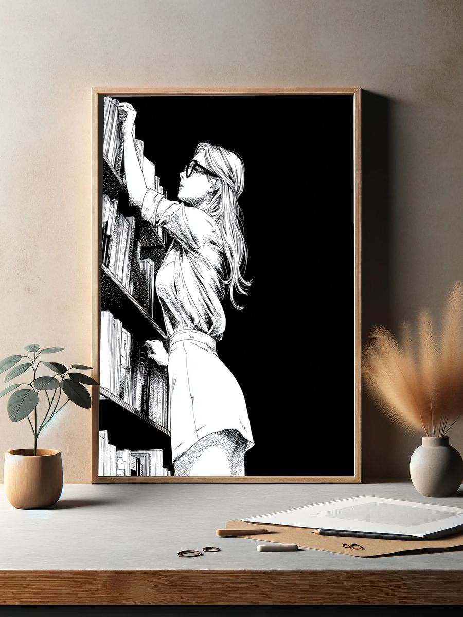 Library Reader Manga Print. — room view 2