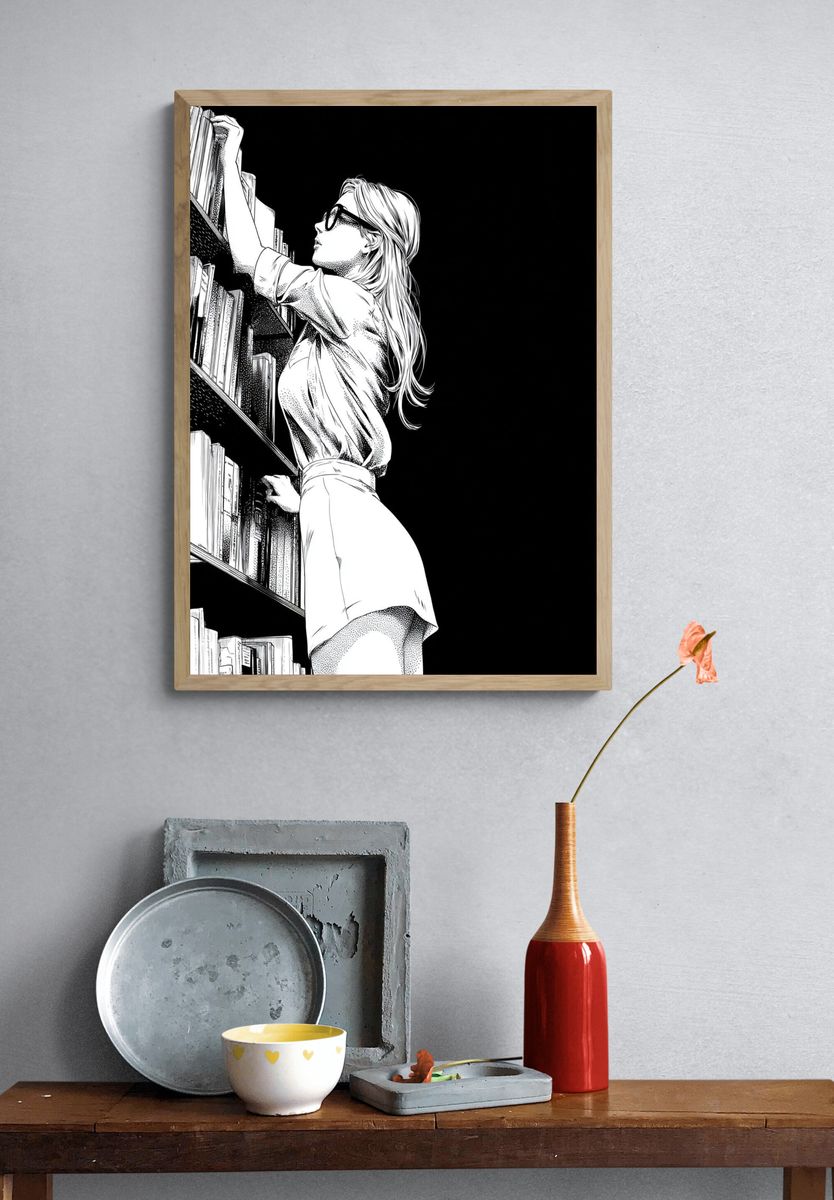 Library Reader Manga Print. — room view 3