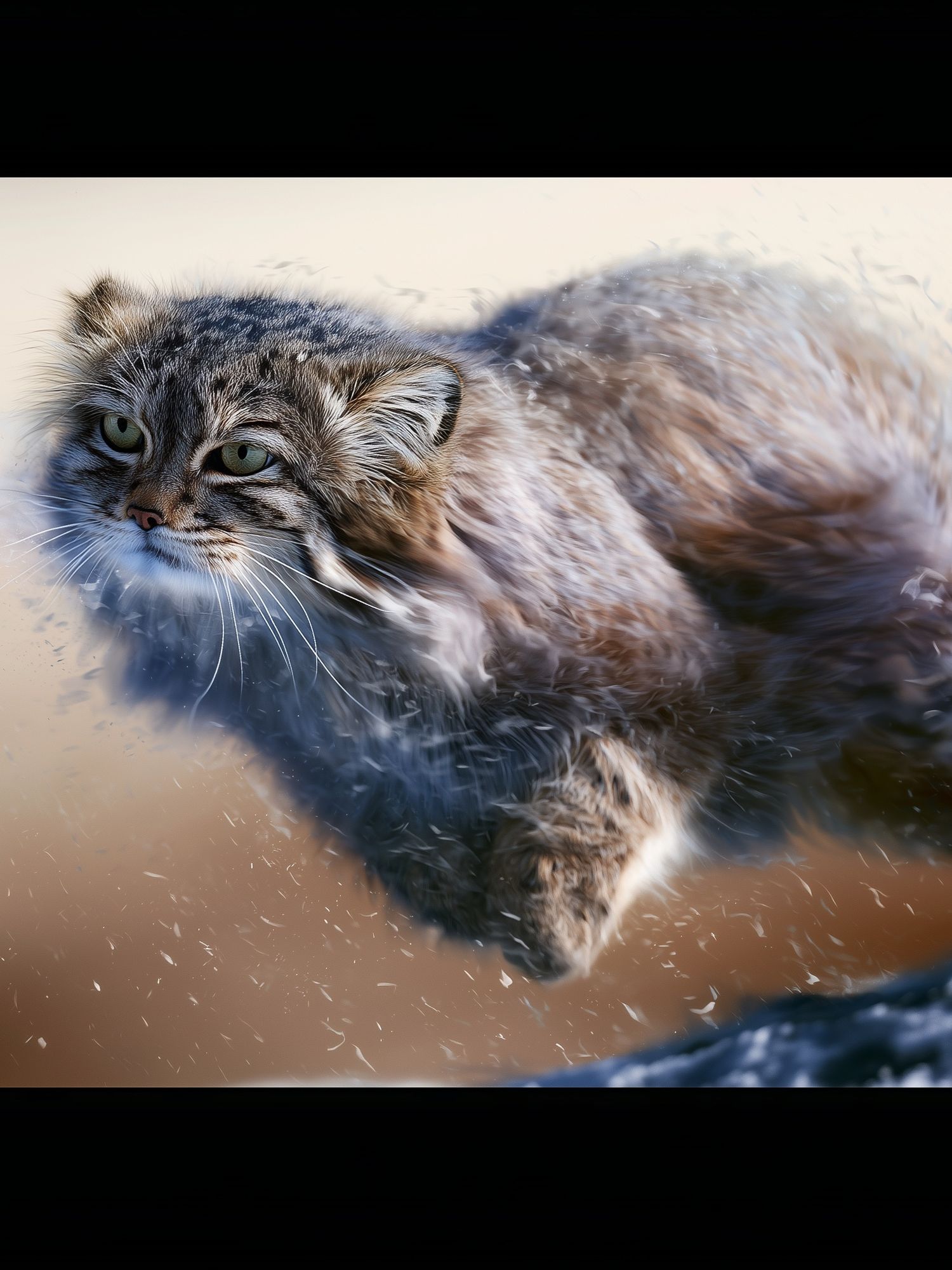 Wild Cat Motion Photography Poster. poster detail