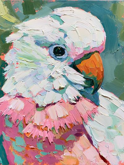 Colorful Parrot Portrait Poster.