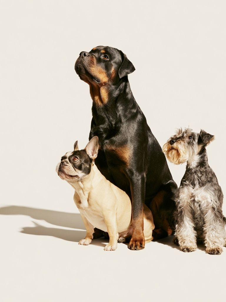 Three Dogs Portrait Poster. poster detail