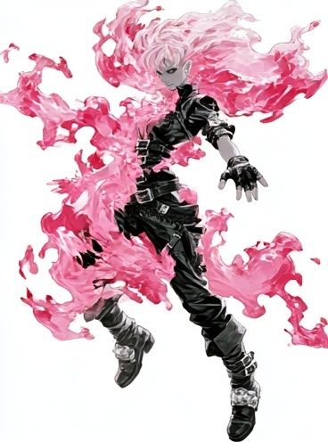 Pink Energy Anime Illustration Poster. poster — anime art
