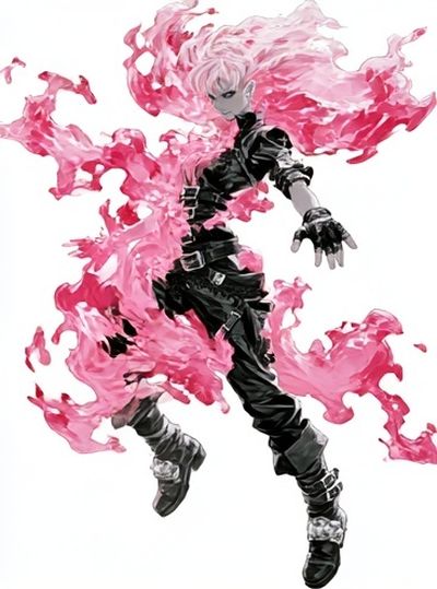 Pink Energy Anime Illustration Poster. poster
