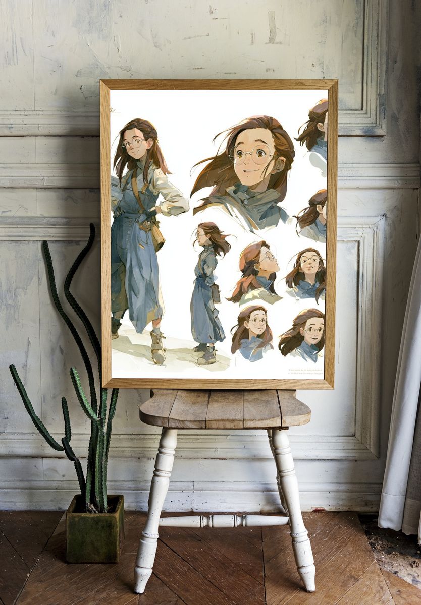 Phila Character Study Illustration Poster. room preview