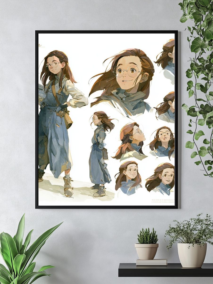 Phila Character Study Illustration Poster. — room view 4