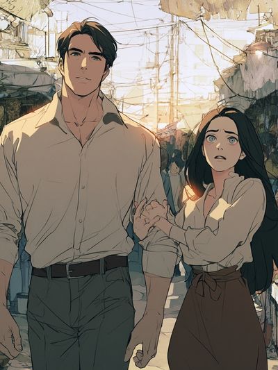 Anime Market Scene Poster.