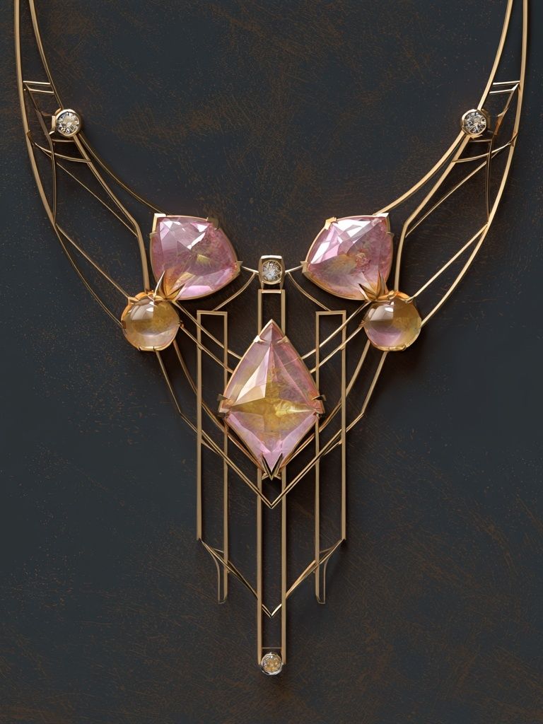 Art Deco Gem Deer Poster. poster detail