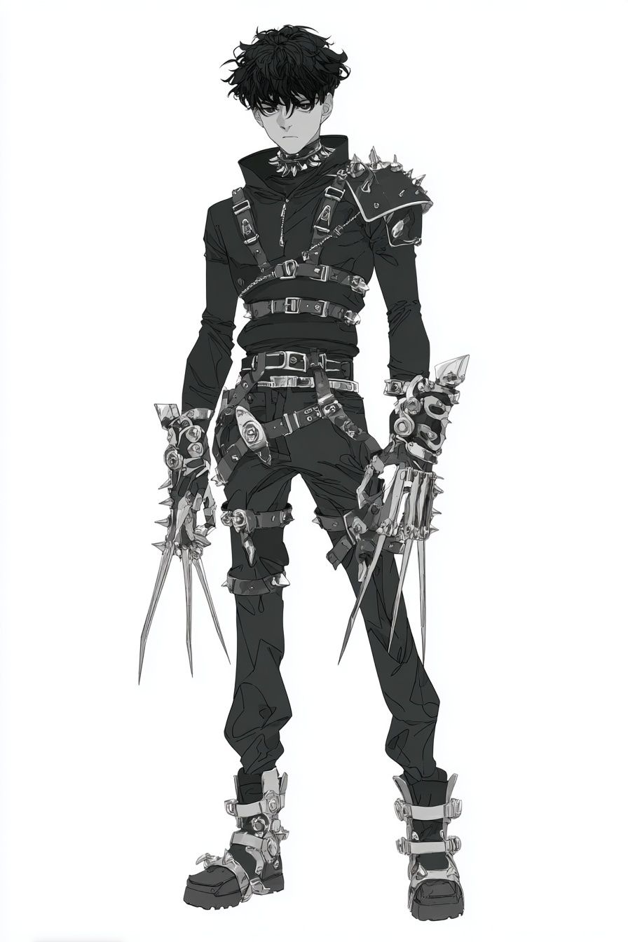 Cyberpunk Anime Warrior Poster. poster — anime art