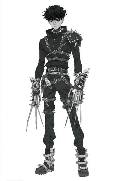 Cyberpunk Anime Warrior Poster.