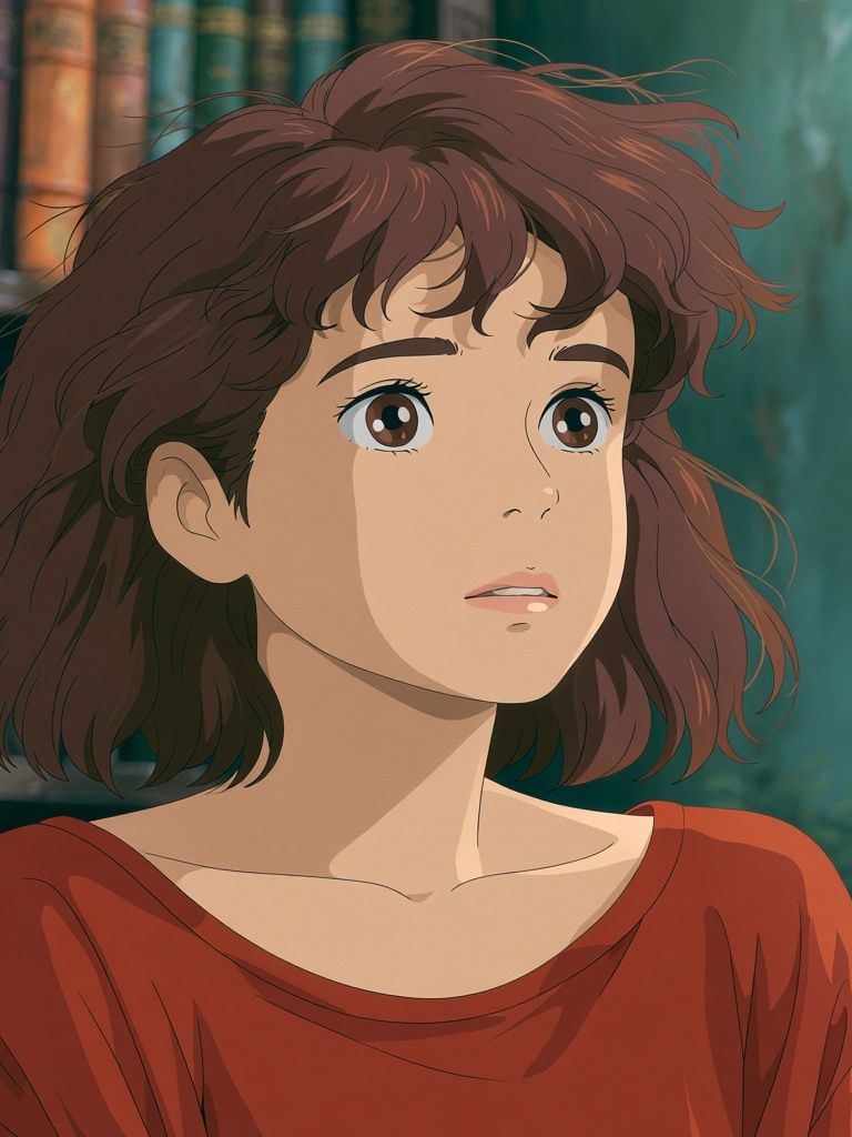 Anime Girl Portrait Print. poster detail
