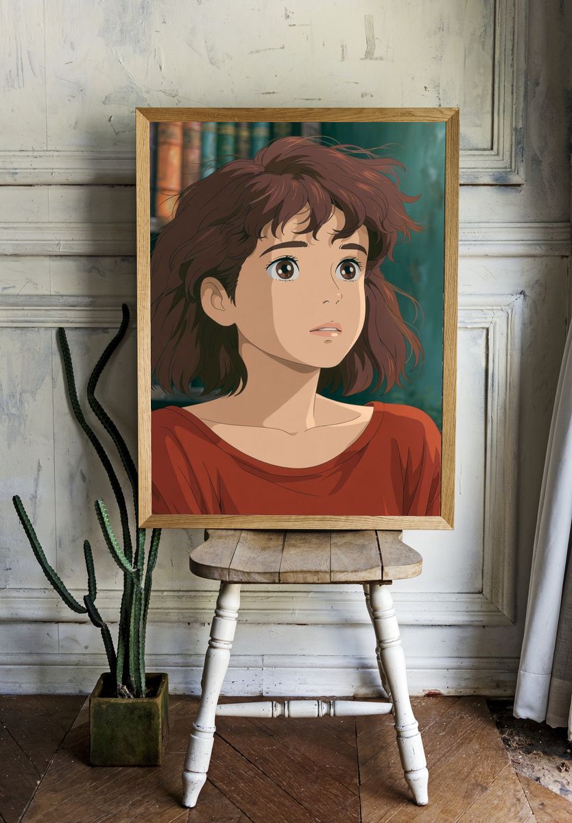 Anime Girl Portrait Print. — room view 1