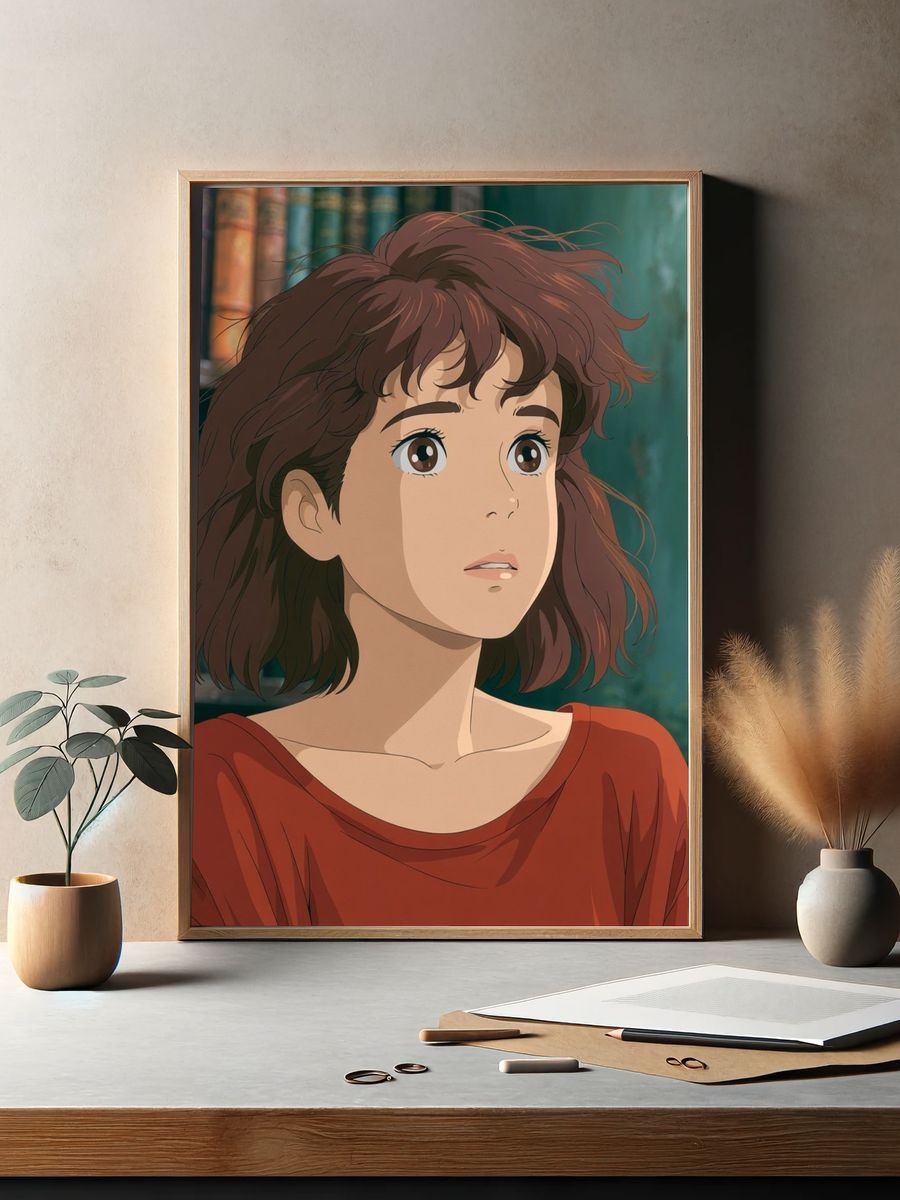 Anime Girl Portrait Print. — room view 2