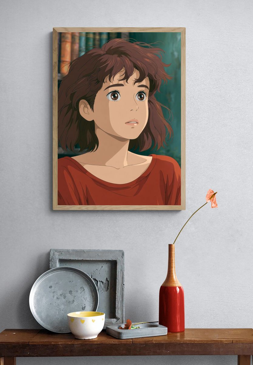 Anime Girl Portrait Print. — room view 3