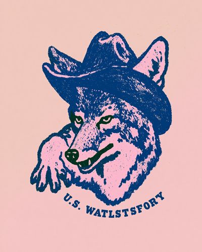 U.S. WATLSTSFORY Wolf Pop-Art Poster.