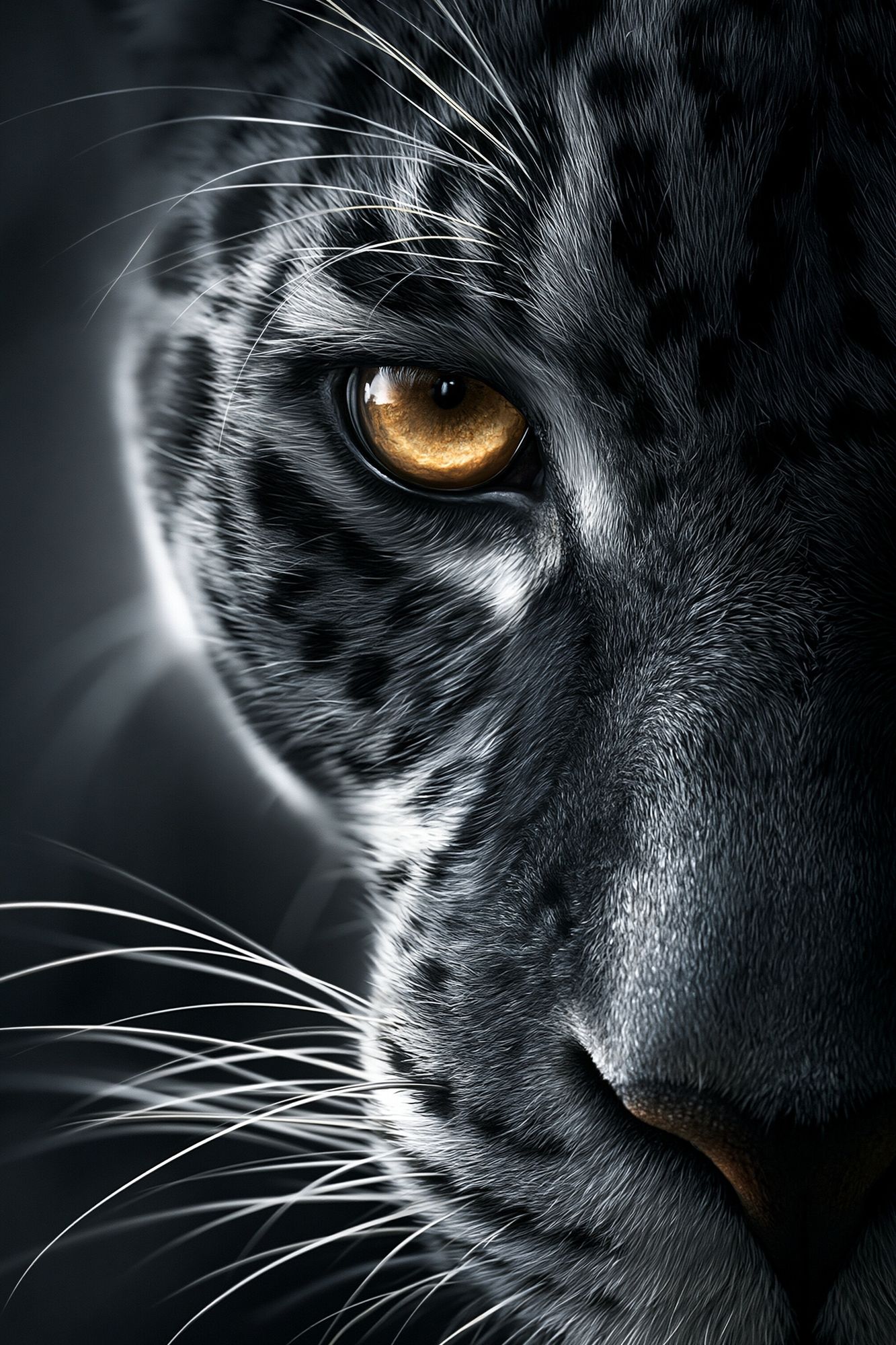 Black Panther Portrait Poster. poster — animals art