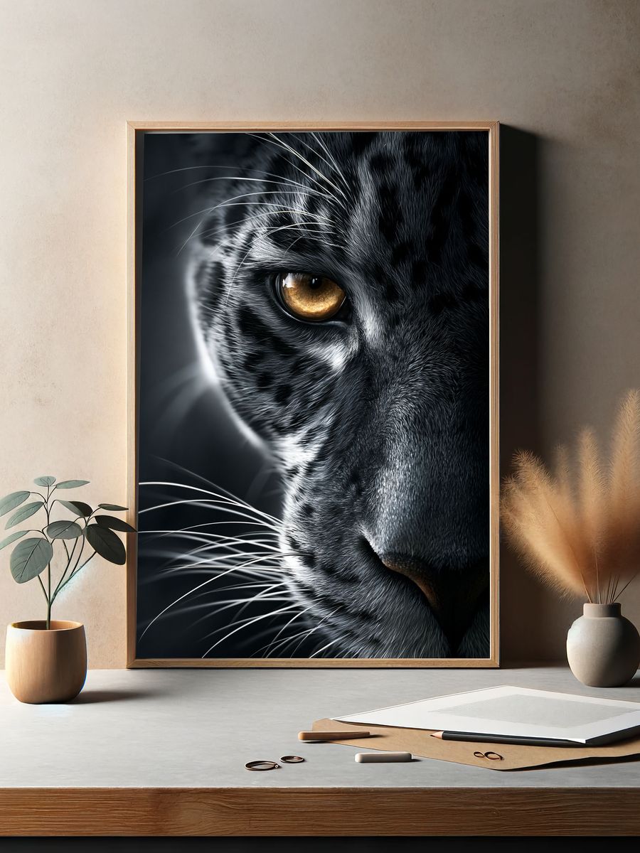 Black Panther Portrait Poster. — room view 2