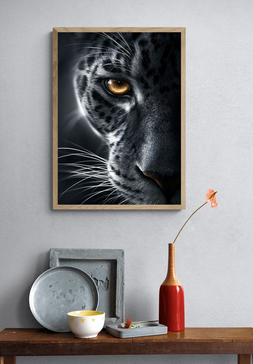 Black Panther Portrait Poster. — room view 3