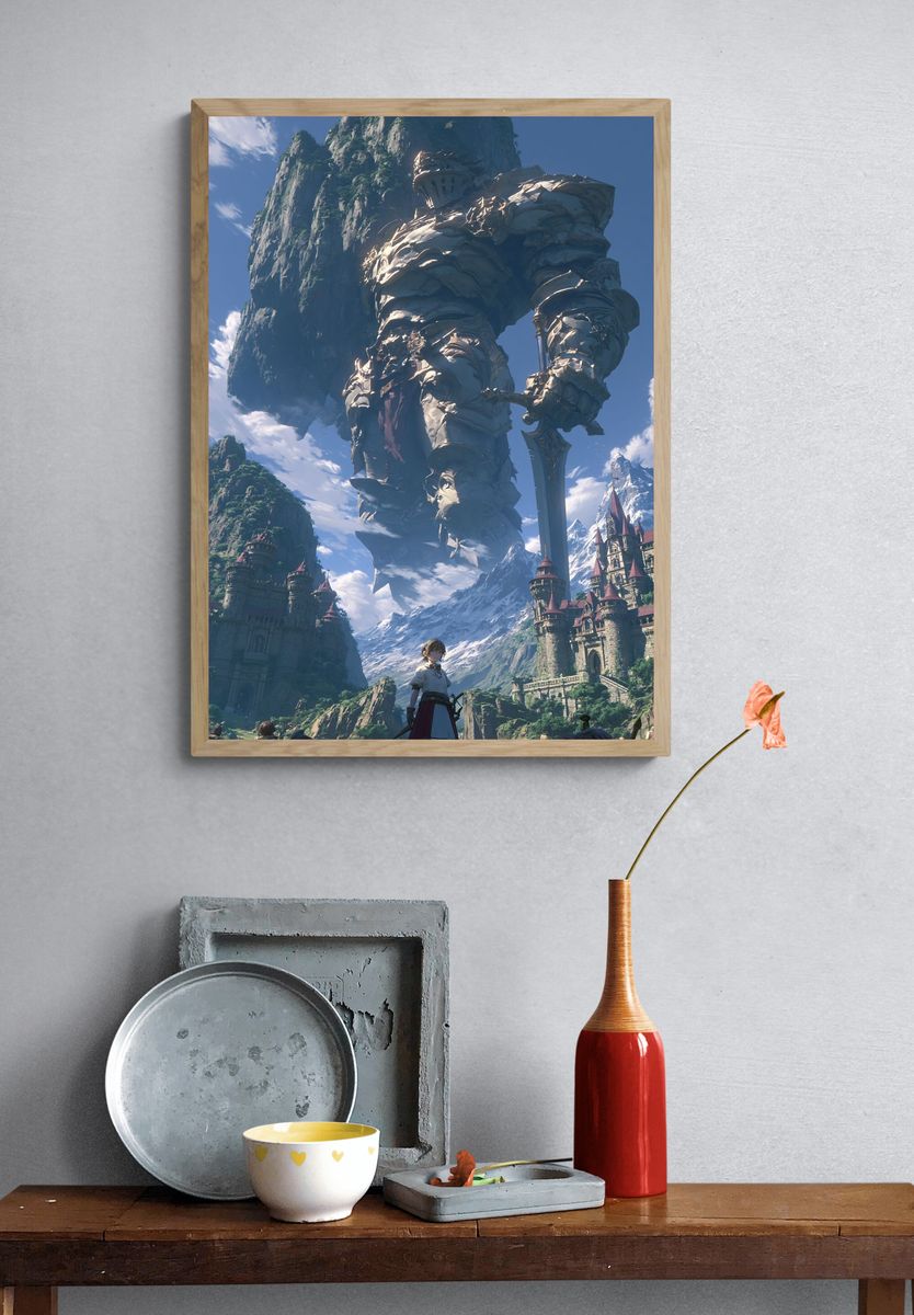 Fantasy Mountain Giant — Illustration Print. — room view 3