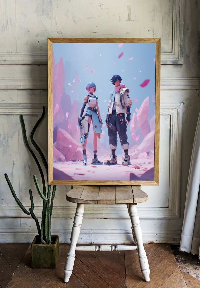 Pastel Anime Explorers Poster room preview