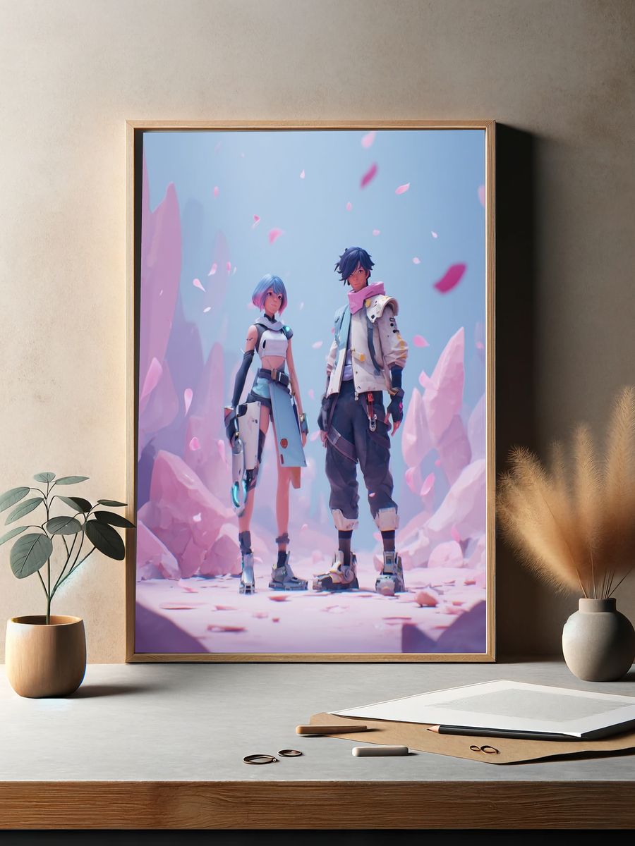 Pastel Anime Explorers Poster. — room view 2