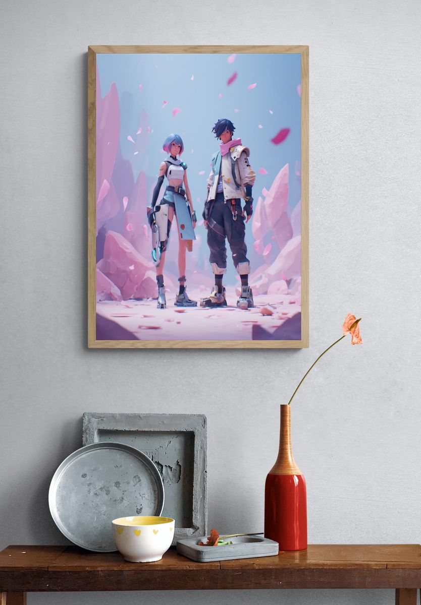 Pastel Anime Explorers Poster. — room view 3