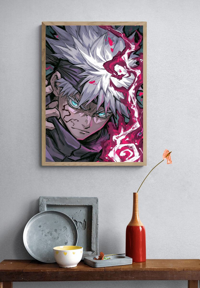 Anime Warrior Portrait Print. — room view 3