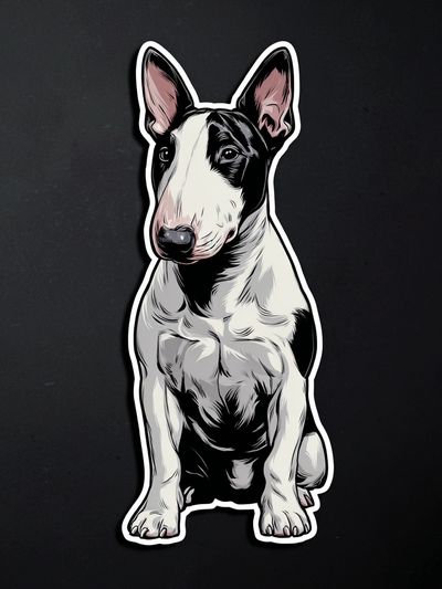 Bull Terrier Illustration Poster. poster print
