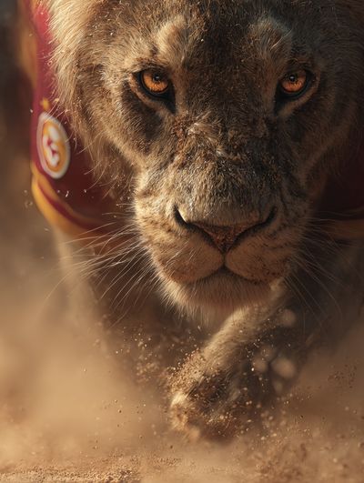 Lion Close-Up Photography Poster.