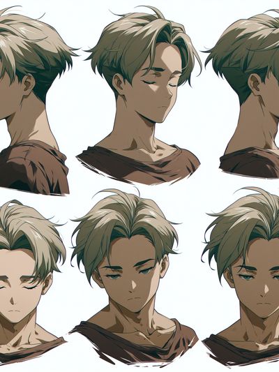 Anime Boy Portrait Study Poster.