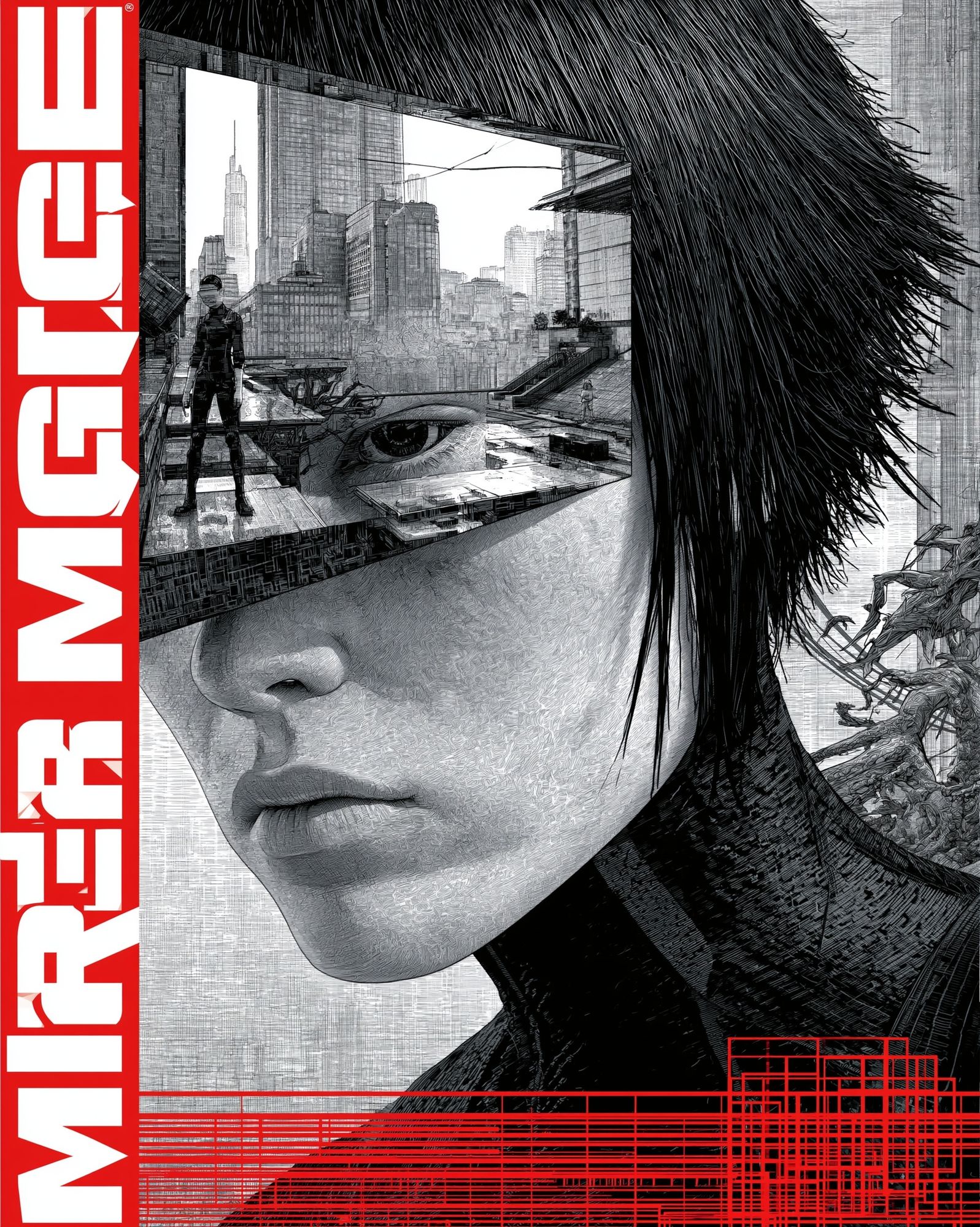 Ghost in the Shell Cyberpunk Poster. poster detail