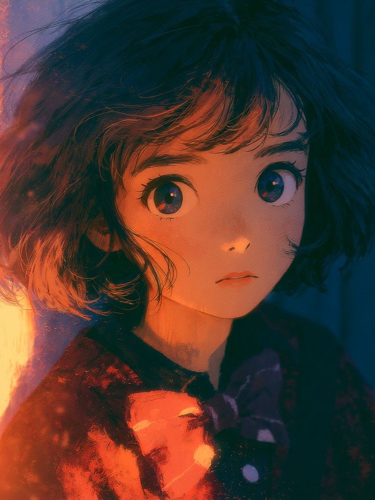 Anime Girl Portrait Poster. poster detail