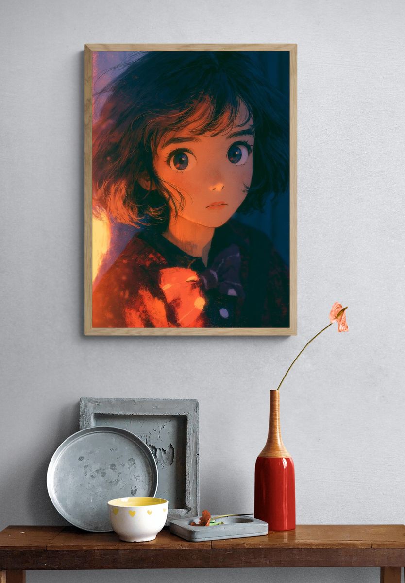 Anime Girl Portrait Poster. — room view 3