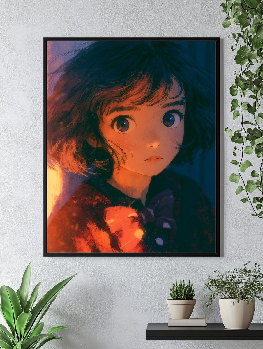 Anime Girl Portrait Poster. — room view 4