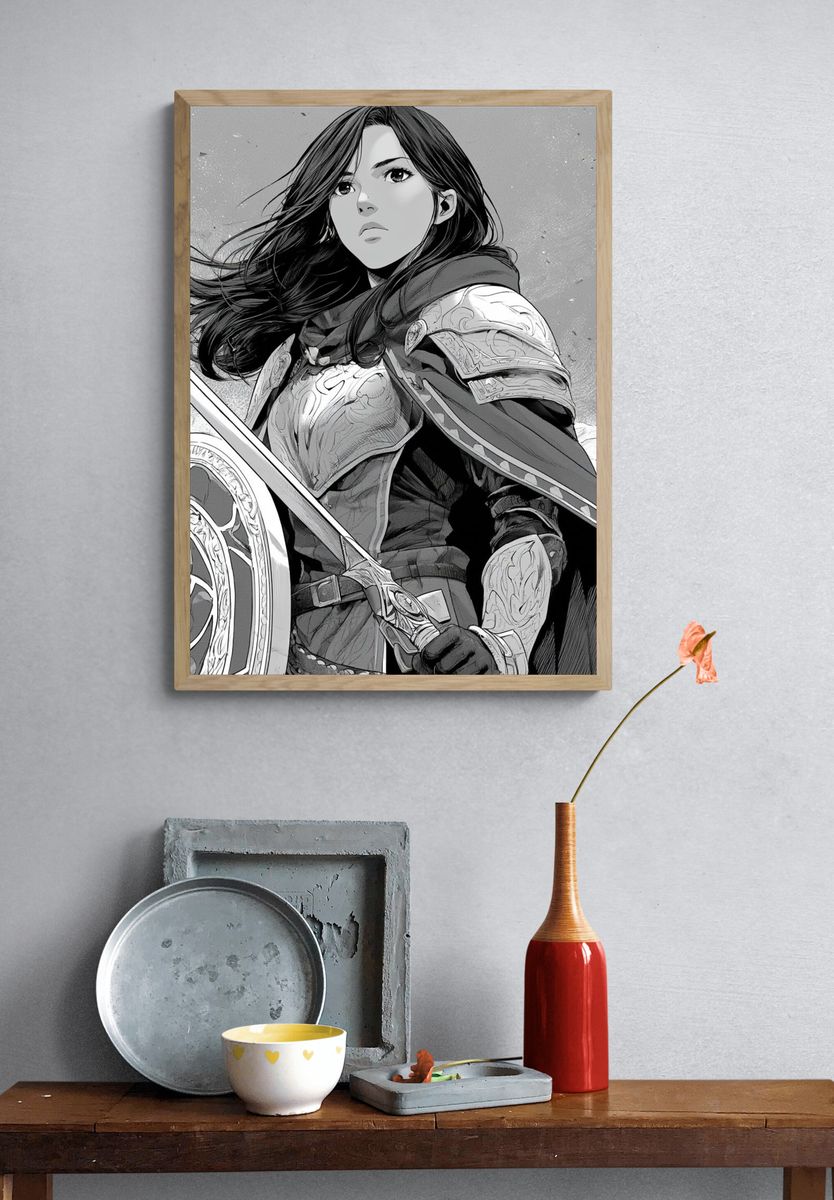 Armored Warrior Manga Poster. — room view 3