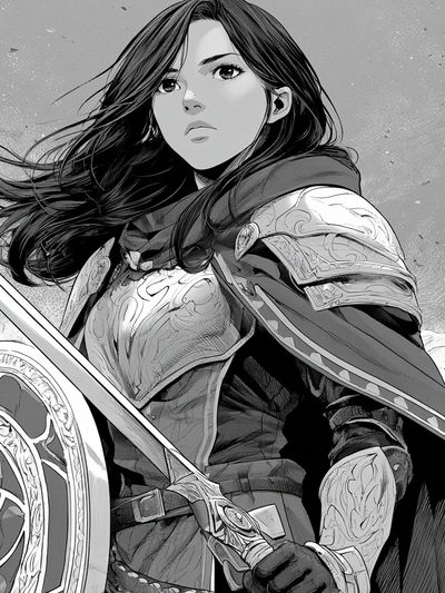 Armored Warrior Manga Poster. poster