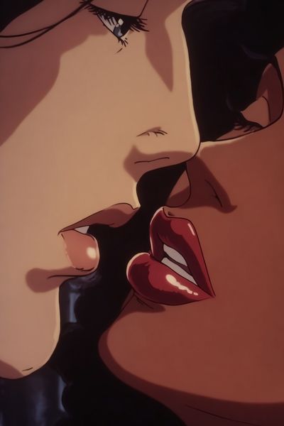 Intimate Anime Kiss Poster. poster