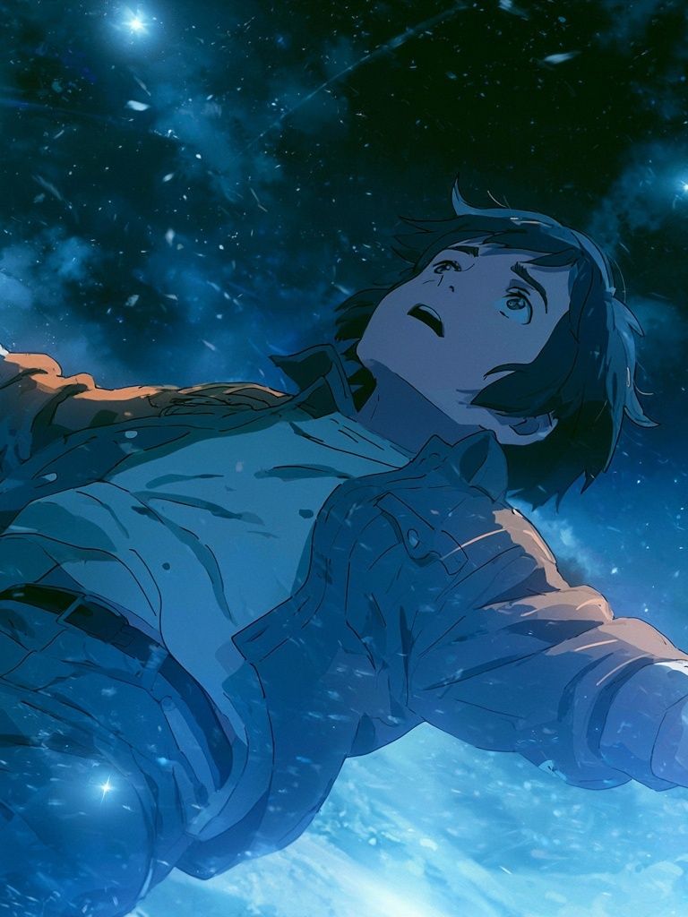 Starry Sky Anime Poster. poster — anime art