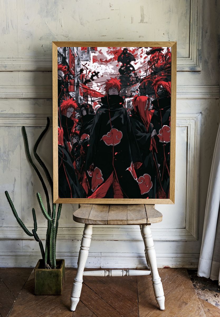 Akatsuki Anime Illustration Poster. room preview