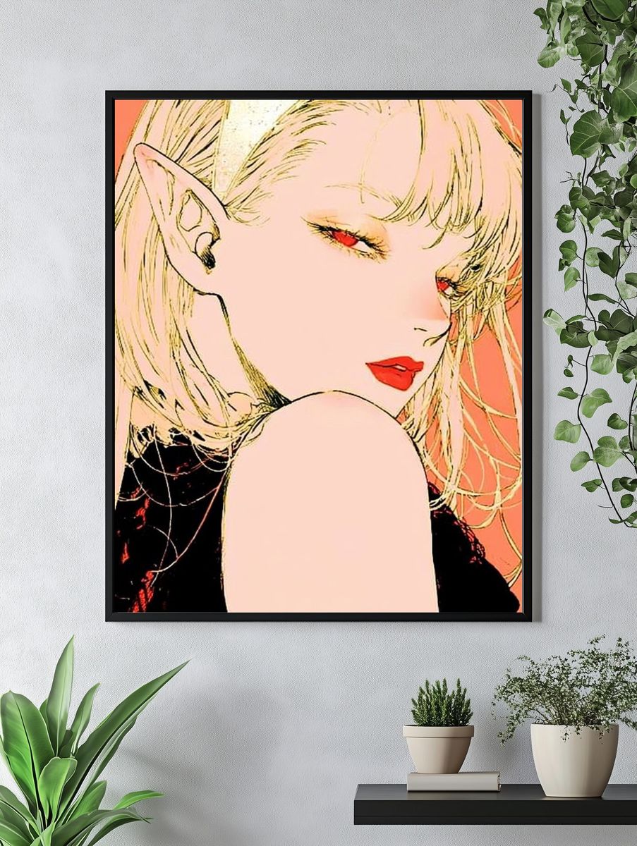 Anime Portrait Illustration Poster. — room view 4