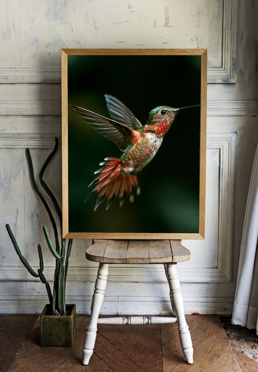 Hummingbird in Flight Poster. room preview