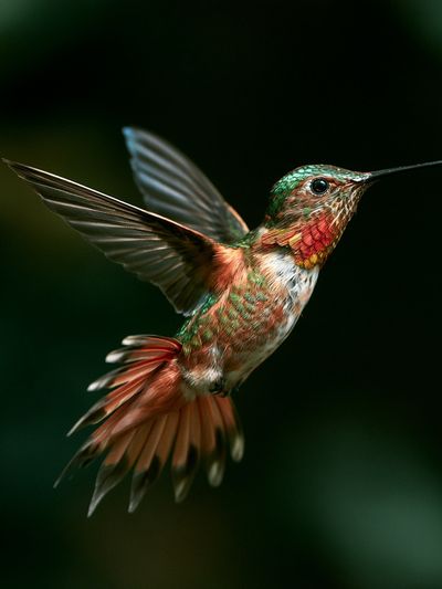 Hummingbird in Flight Poster. poster