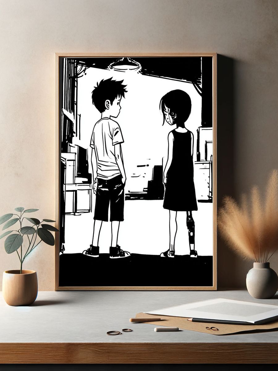 Anime Duo Alley Poster. — room view 2