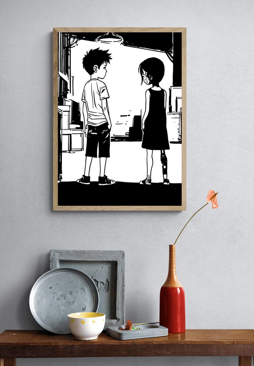 Anime Duo Alley Poster. — room view 3