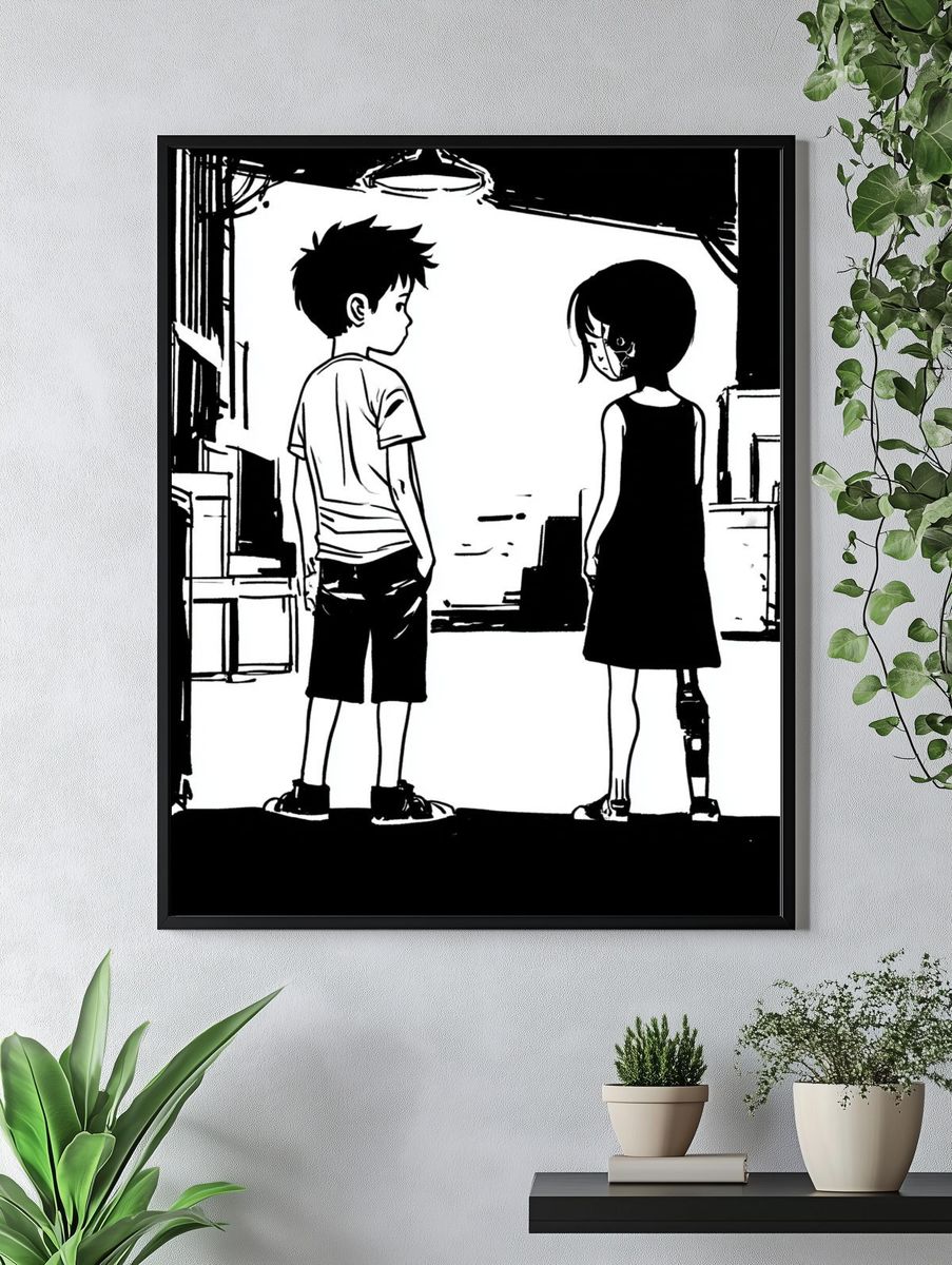 Anime Duo Alley Poster. — room view 4
