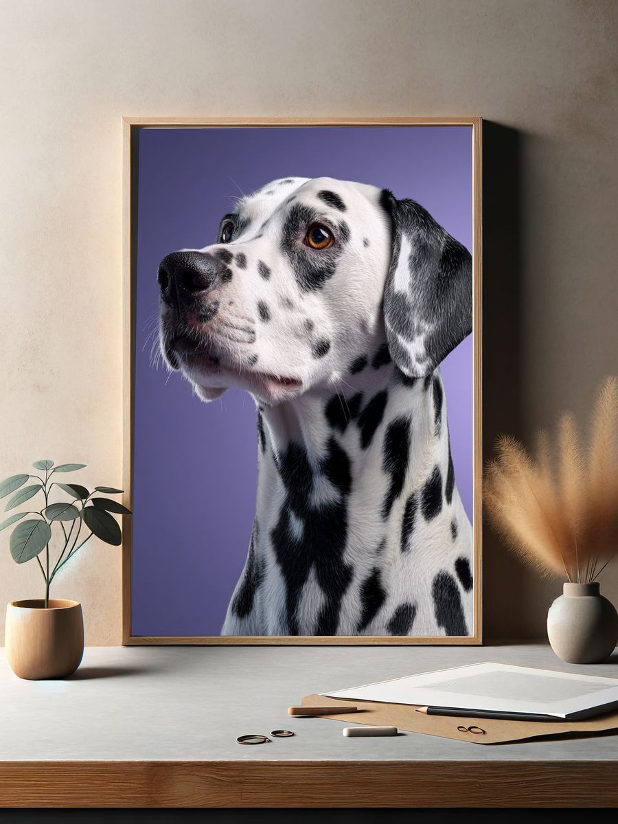Dalmatian Portrait Photography Poster. — room view 2